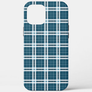 Tartan in Blue and white iPhone 12 Pro Max Case