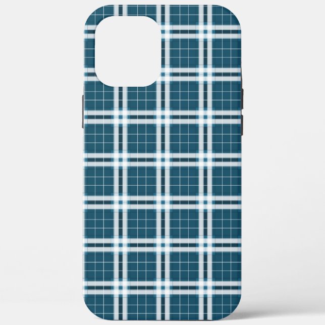 Tartan in Blue and white Case-Mate iPhone Case (Back)