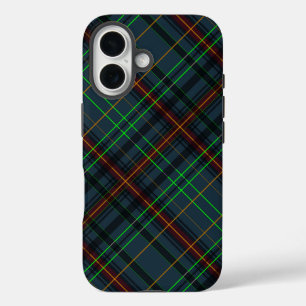Tartan in blue, orange, green... iPhone 16 case