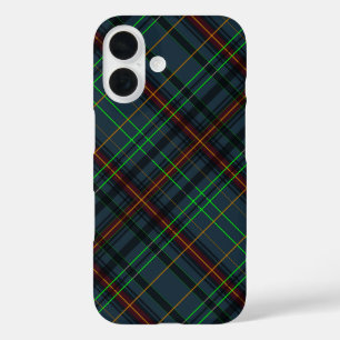 Tartan in blue, orange, green... iPhone 16 case