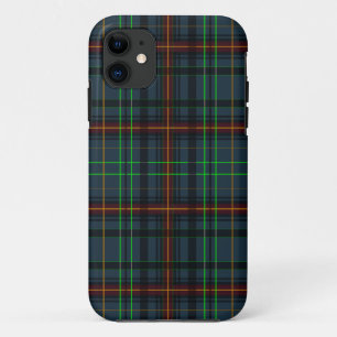 Tartan in blue, orange, green... iPhone 11 case