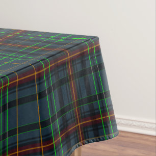 Tartan in blue, orange, green... tablecloth