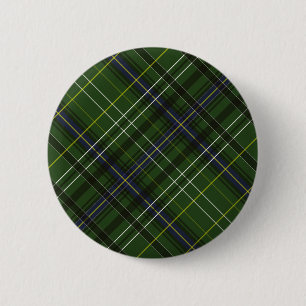 Tartan in green 6 cm round badge