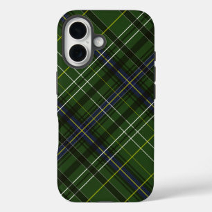 Tartan in green iPhone 16 case