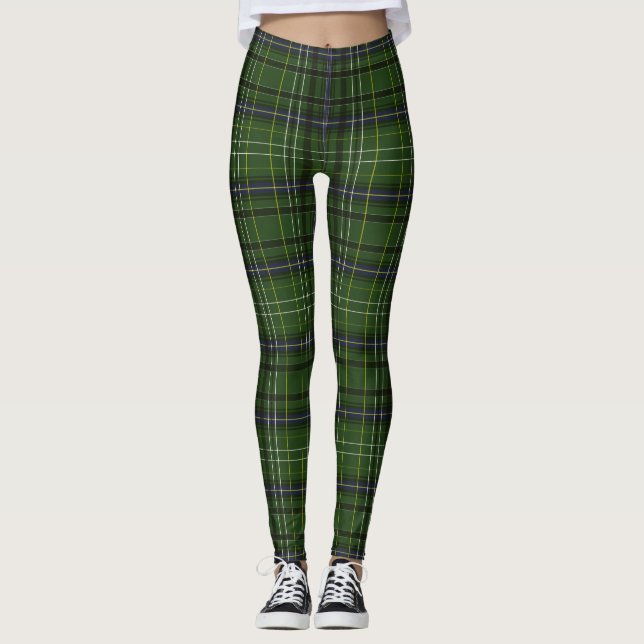 Tartan in green leggings (Front)