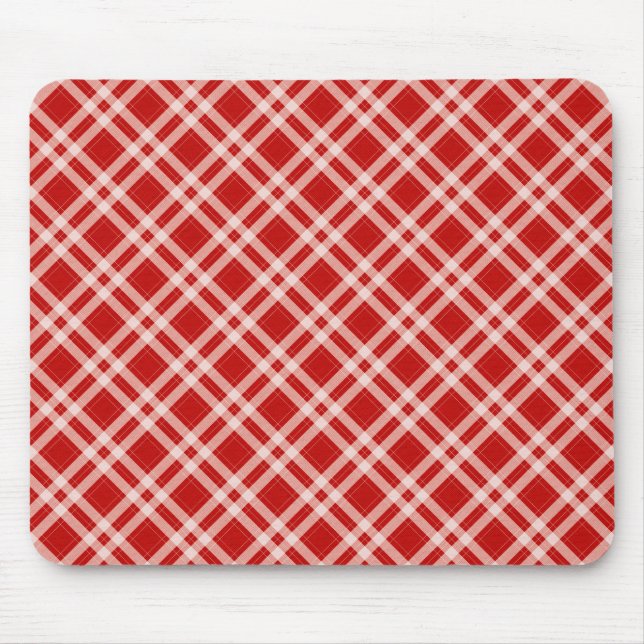 Tartan in red mouse mat (Front)