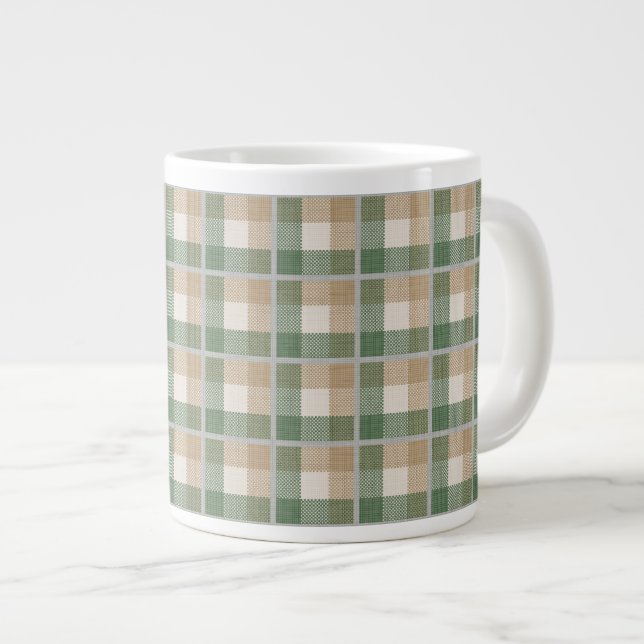 Tartan Large Coffee Mug (Front Right)