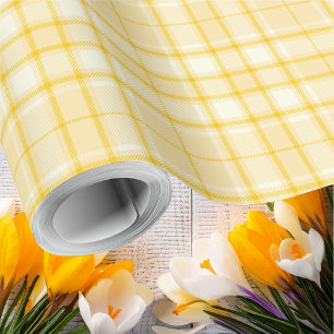 Tartan - Medium Yellow to Dark Yellow Wrapping Paper