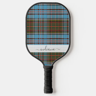 Tartan Monogram Plaid Script Clan Anderson Pickleball Paddle