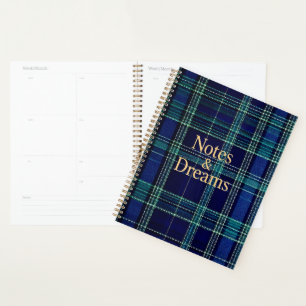 Tartan notebook planner