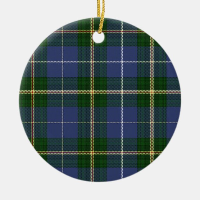 Tartan of Nova Scotia Ceramic Tree Decoration (Front)