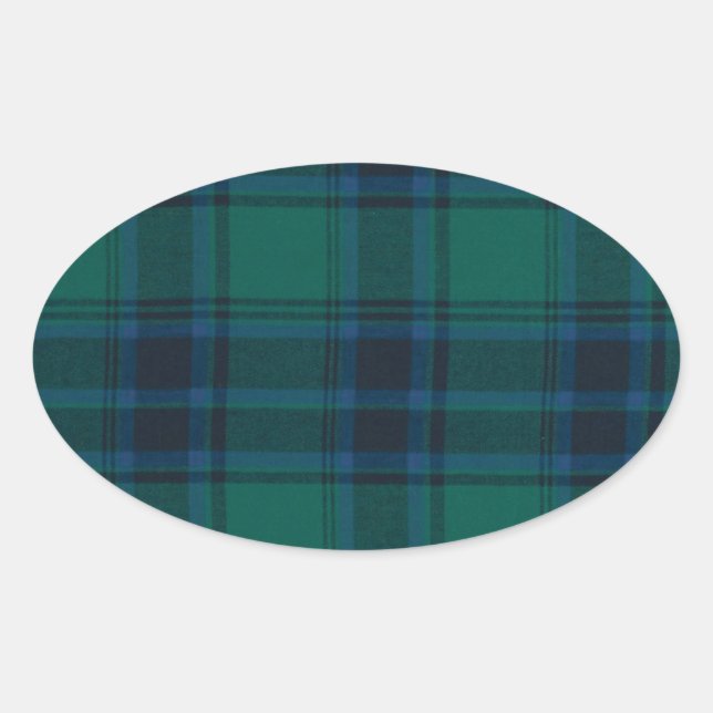 Tartan Oval Stickers (Front)