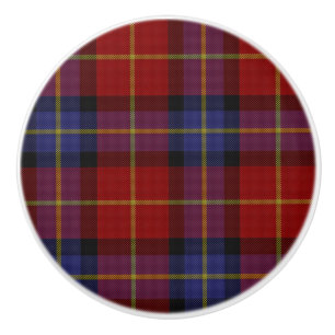 Tartan pattern ceramic knob