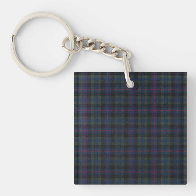 tartan pattern fabric Campbell Acrylic Keychain (Front)