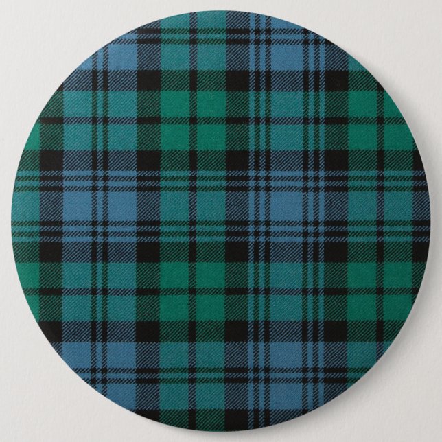 tartan pattern fabric Campbell Button (Front)