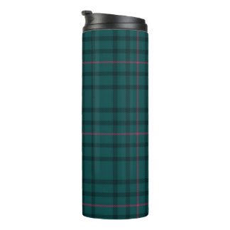 Tartan Pattern Fabric Thermal Tumbler