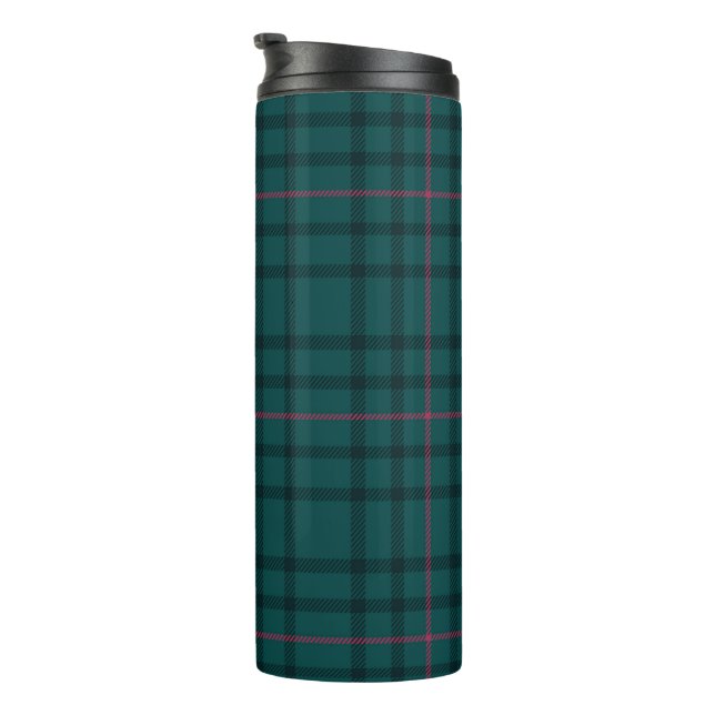 Tartan Pattern Fabric Thermal Tumbler (Rotated Right)