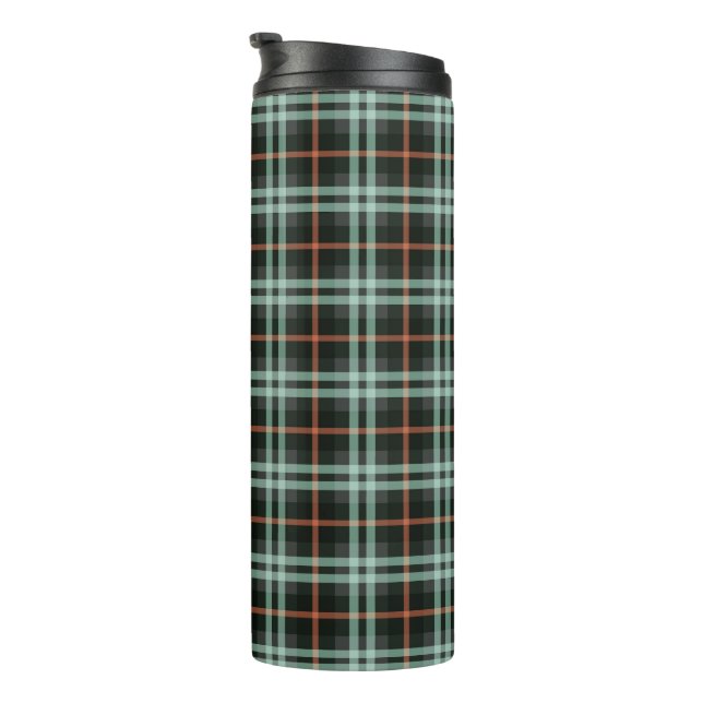 Tartan Pattern Fabric Thermal Tumbler (Rotated Right)