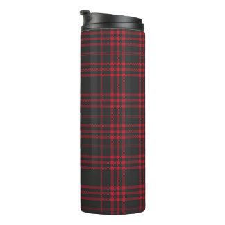 Tartan Pattern Fabric Thermal Tumbler
