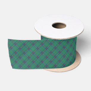 Tartan Pattern Green Diamond Plaid Satin Ribbon
