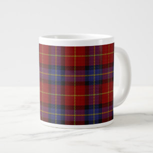 Tartan pattern large coffee mug