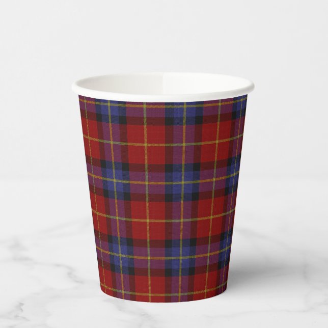 Tartan pattern paper cups (Left)