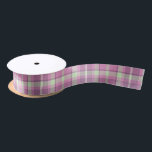Tartan Pattern Plum and Soft Green ID210 Satin Ribbon<br><div class="desc">These original tartan patterns come in eleven fantastic colour combinations. Plan your complete event using the colours from the tartan you select by choosing matching ribbon, paper plates, gift tags and even fabric. Tartans make a great Christmas ribbon and this one features beautiful, traditional colours in shades of plum and...</div>