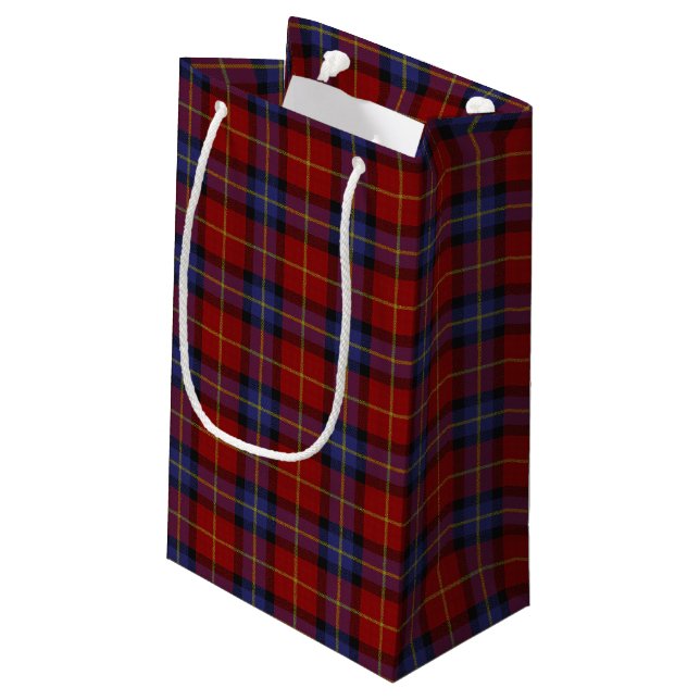 Tartan pattern small gift bag (Back Angled)