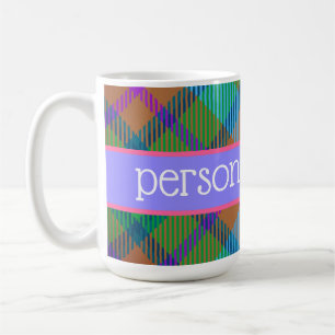 Tartan personalised  coffee mug