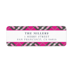 Tartan Plaid Address Labels Christmas Holidays