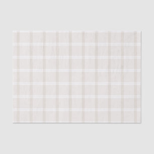 Tartan Plaid Beige & White No. 49 Tissue Paper