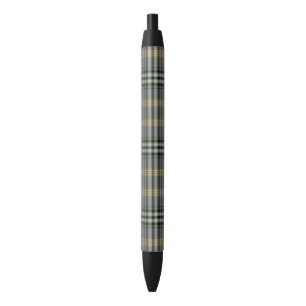 Tartan Plaid Black Ink Pen