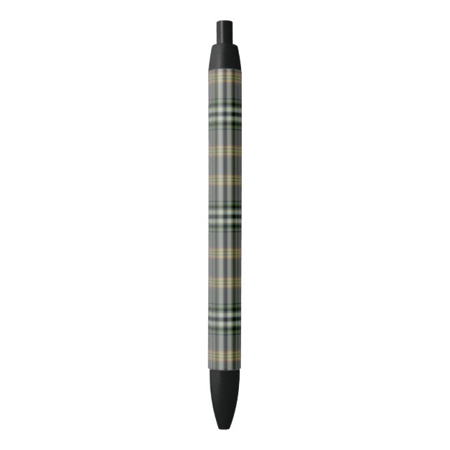 Tartan Plaid Black Ink Pen (Front Vertical)