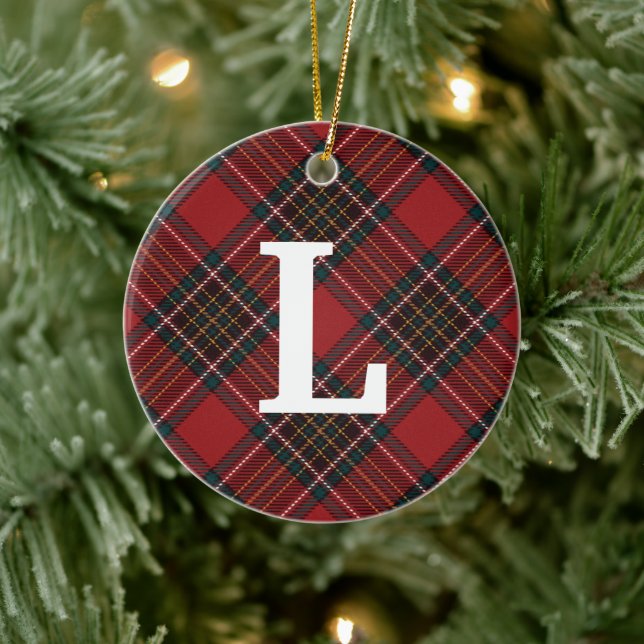 Tartan Plaid Ceramic Ornament (Tree)