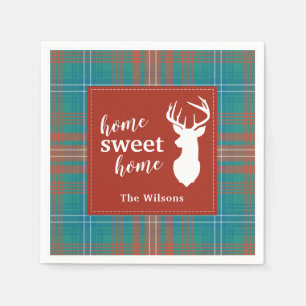 Tartan Plaid Christmas Clan Wilson Personalised Napkin
