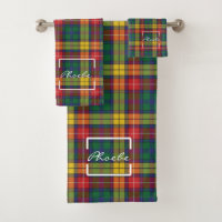 Tartan Plaid Clan Buchanan Yellow Red Green Check