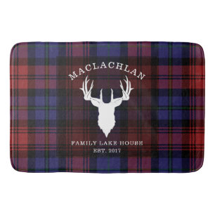 Tartan Plaid Clan MacLachlan Family Lake House Bath Mat