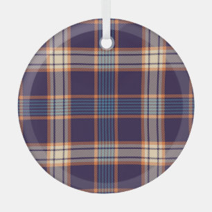 Tartan plaid, colourful navy texture. glass tree decoration