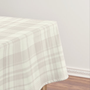 Tartan Plaid Cream & Beige No. 66 Tablecloth