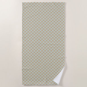 Tartan plaid diagonal pattern beach towel