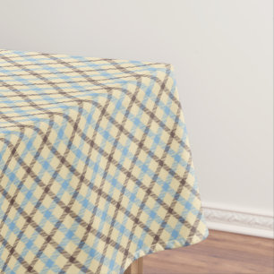 Tartan plaid diagonal pattern tablecloth