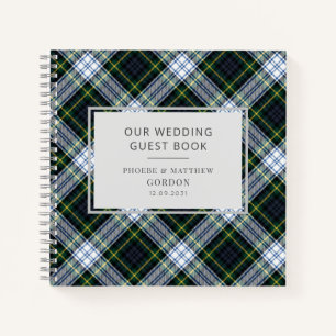 Tartan Plaid Green Chequered Wedding Guest Book