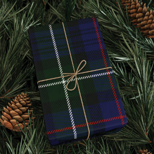 Tartan Plaid Green Purple Check Clan MacKenzie Wrapping Paper