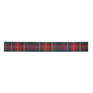 Tartan Plaid Green Red Satin Ribbon