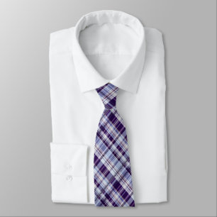 Tartan Plaid in Deep Eggplant, Violet, Lavender... Tie