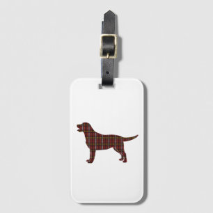 Tartan Plaid Labrador Retriever Luggage Tag