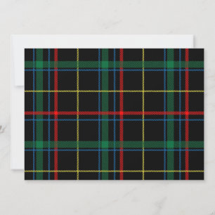 Tartan Plaid Masculine Invitation