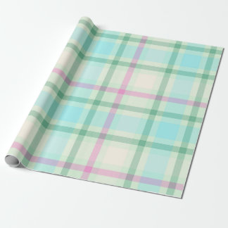 Tartan Plaid pastel wrapping paper 
