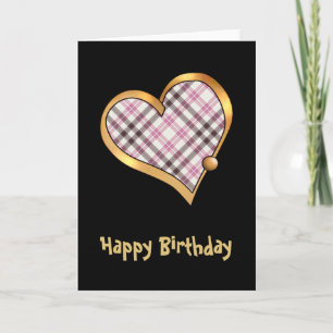 Tartan Plaid Pattern Collection - Pink 01 Card