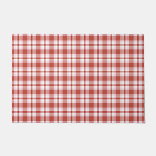 Tartan plaid pattern doormat